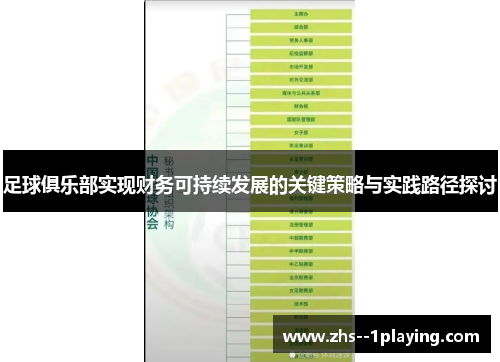 足球俱乐部实现财务可持续发展的关键策略与实践路径探讨